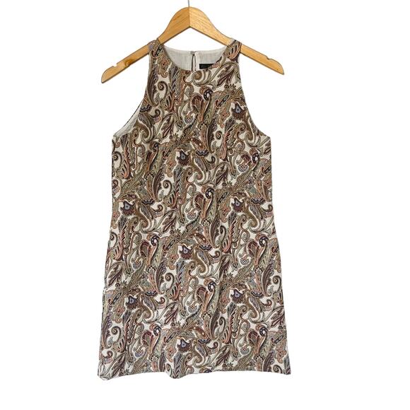 Zara Damask Paisley Print Sleeveless Dress Size S Small - Picture 1 of 8
